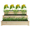 UNHO Elevated Raised Garden Bed Vegetables Flower Herb Planter Box Outdoor Decor