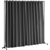 Room Divider Portable Panel Room Divider with Wheels 118.5"x94.7" Gray