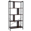 Industrial Bookshelf 5 Tier Ladder Shelf Metal Display Rack Storage Shelving UK