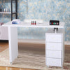 Beauty Salon Wooden Manicure Technician Table Nail Art Tool Station Desk Drawer