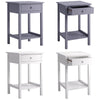 Slim Side Table Bedroom Bedside Table Unit Sofa Cabinet Nightstand With Drawer