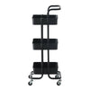 3 Tier Slim Kitchen Storage Trolley Cart Rack Tray Shelf Rolling Wheel W/ Handle