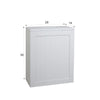 White Shaker Slimline Wooden Multi-purpose Bathroom Storage Unit