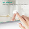 Bathroom Mirror with LED Light Demister Pad Anti-fog Touch Switch Wall Mounted