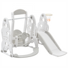 4 in 1 Kids Swing & Slide Set Toddler Baby In/Outdoor Climber Basketball Hoop HT
