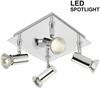 4 Way LED Ceiling Spotlight Fitting Bar Spot Light Kitchen Lights Modern Gu10 UK