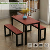 Wooden Dining Table and Chairs Set 2 Bench Kitchen Furniture Activity Desk Kid