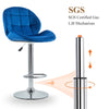 2x Adjustable Breakfast Bar Stools Velvet Swivel Gas Lift Chair Kitchen Pub