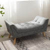 Upholstered Bed End Bench Tufted Window Hallway Seat Chaise Lounge Pouffe Stool