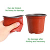 Garfans 130PCS Plant Pots Plastic Terracotta Bucket Herb Flower Pot Planter Tray
