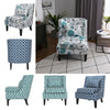 Country Style Floral Print Linen Occasional Lounge Chair Tub Armchair Wing Back