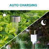 10Pack Stainless Steel Solar Garden LED Lights Waterproof Landscape Pathway Lamp