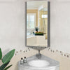 Bathroom Corner Wall Mirror Storage Cabinet Cupboard Stainless Steel