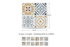 Walplus Tile Azulejo Tiles Wall Sticker Decal (Size: 20cm x 20cm @ 12pcs)