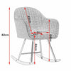 1xRocking Chair Rocker Relax Chair Leisure Linen with Comfortable Padded Seat UK
