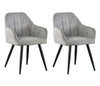 Set of 2 Faux Matte Suede Leather Dining Chairs Accent home & restaurants Adrian