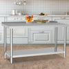 120cm Stainless Steel WorkTop Prep Bench Commercial Catering Table Kitchen Equip