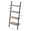 4 / 5 Tier Bookcase Ladder Shelf Unit Wall Rack Shelf Storage Shelving Bookshelf
