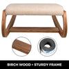 Ergonomic Kneeling Chair Velvet Office Chairs Home Rocking Posture Wood Stool