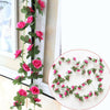 Artificial Rose Flower Floral Fake Vine Hanging Garland Party Wedding Decor Chic