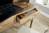 Contemporary Oak Regis Hallway 2 Drawer Extending Console Study Desk