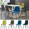 2 4 Velvet Dining Chairs Set Padded Soft Seat With Metal Legs Kitchen Home Chair