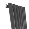 Vertical Designer Mirror Anthracite Radiator Oval Column Panel Tall Rad 1800x500