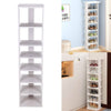 Kids Shoe Cabinet Wooden Storage 7 Tiers Hallway Door Footwear Rack Stand UK