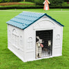 Plastic Large Dog Kennel Pet House Weatherproof Indoor Outdoor Animal Shelter UK