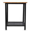 2 Tier Coffee Table Sofa Side End Tea Table with Storage Shelf for Living Room