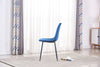 Set of 4 Velvet Dining Chairs Side Chair Metal Legs Padded Seat Living Room Home