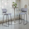 2x Bar Stools Plastic Lightweight Kitchen Pub Low Back Breakfast Bar Chair Home