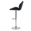 Set of 2 Velvet Bar Stools Swivel Chairs Height-adjustable Chrome Leg Kitchen