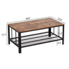 Double-Layer Rectangle Coffee Table Side End Table Modern Living Room Furniture