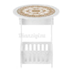 Round Small Side Table Beside Coffee Sofa End Desk Lamp Stand Plant Storage Rack