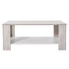 Coffee Table 2 Tier Console Table Bottom Shelf Storage Retro Living Room Table