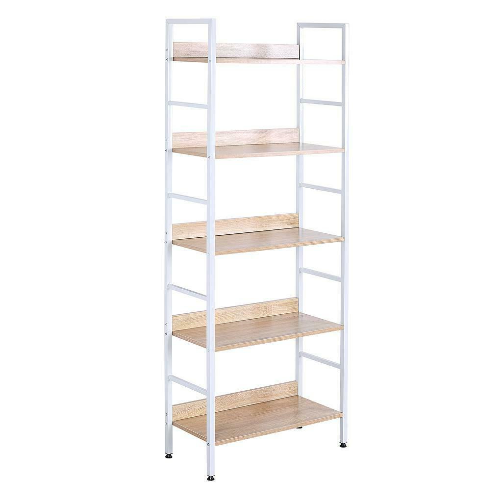 3/4/5 Tier Ladder Shelf Storage Shelving Unit Bookcase Corner Rack Display Stand