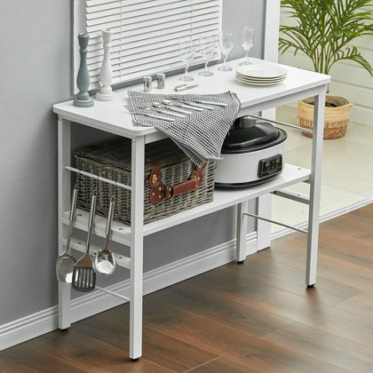 2 Tier Microwave Oven Stand Modern Kitchen Storage Organizer Shelf Side Table