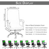 Office Chair Covers Large Stretch Computer Rotating Desk Slipcover with Zipper