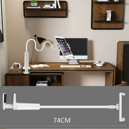 White 360° Bed Desk Stand Holder For iPhone iPad Air Mini Tablet Gooseneck Lazy