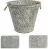 Round 41cm Covent Garden Mulberry Tree Galvanised Zinc Metal Plant Planter Pot