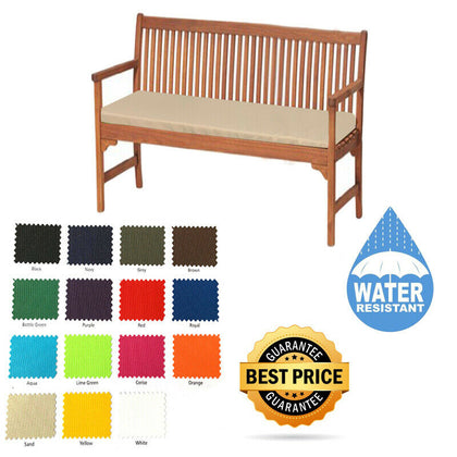 2 Seater Outdoor Water Resistant Bench/Swing Seat Cushion Only Garden Furniture