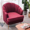 Upholstered Oyster Armchair Scallop Tub Chair Cocktail Wing Back Lotus Seat Sofa