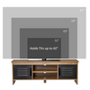 Industrial TV Stand Rustic Metal Cupboard Vintage Retro Media Cabinet Shelf Unit