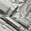MODERN GREY BRICK SLATE WALL BACKDROP WALPAPER 3D EFFECT STACK STONE WALL PAPER