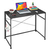 Folding Computer Desk Wooden Foldable Study Table Laptop Home Office PC Black UK