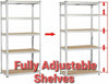 Garage Storage Shelves Racking Shed Boltless shelving Warehouse 5 shelf units