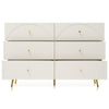 Bedroom Modern Chest of 6 Drawers White Storage Cabinet Home Bedside Furniture