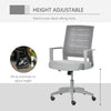 Vinsetto Mesh Home Office Chair Swivel Desk Task w/ Lumbar Back Support, Grey