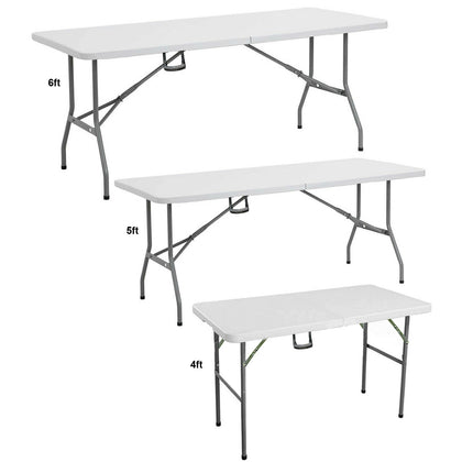 Catering Camping Heavy Duty Folding Trestle Table Picnic BBQ Party 4ft 5ft & 6ft